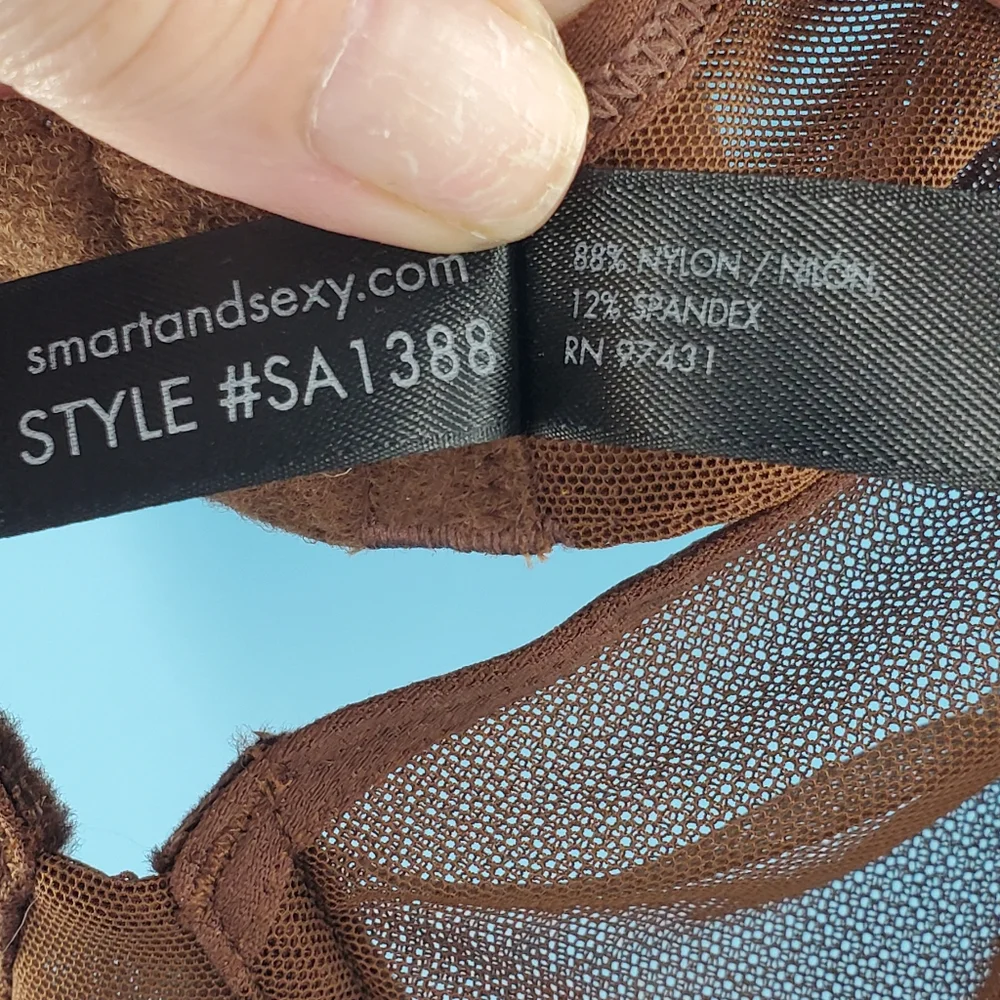 Smart and Sexy NWT brown mesh bra 34B